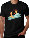 Romantic Couple on Bench Graphic Tee - Unisex