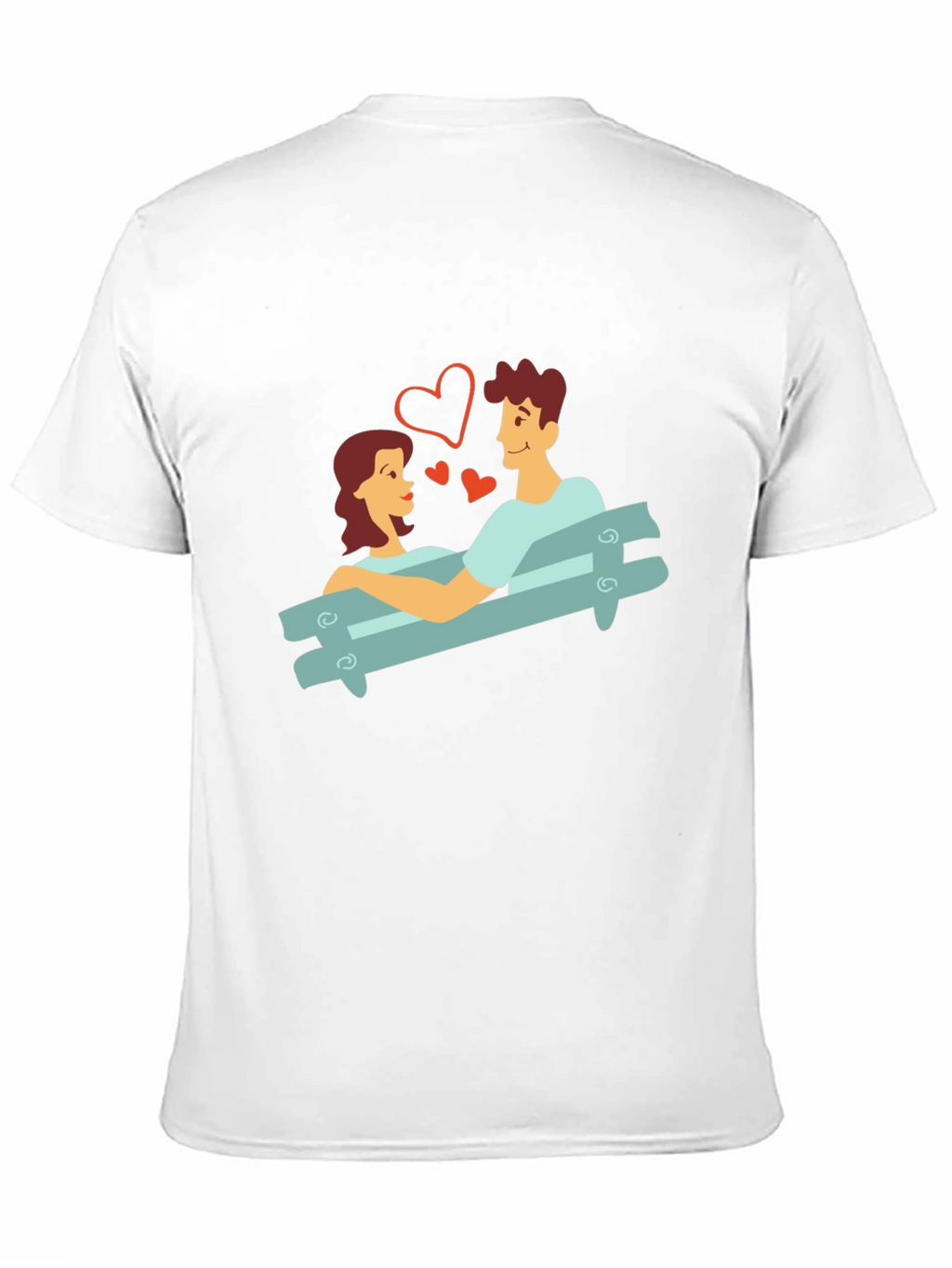 Romantic Couple on Bench Graphic Tee - Unisex