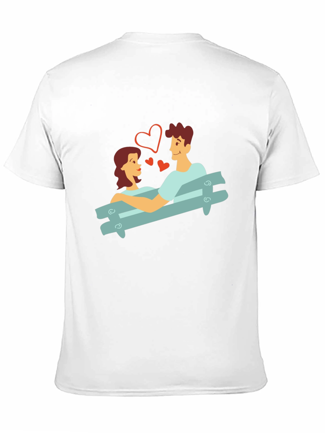 Romantic Couple on Bench Graphic Tee - Unisex