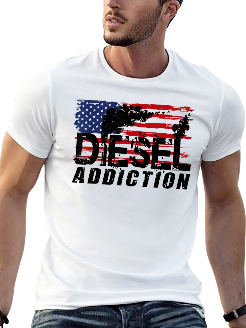 Diesel Addiction USA Flag Graphic T-Shirt