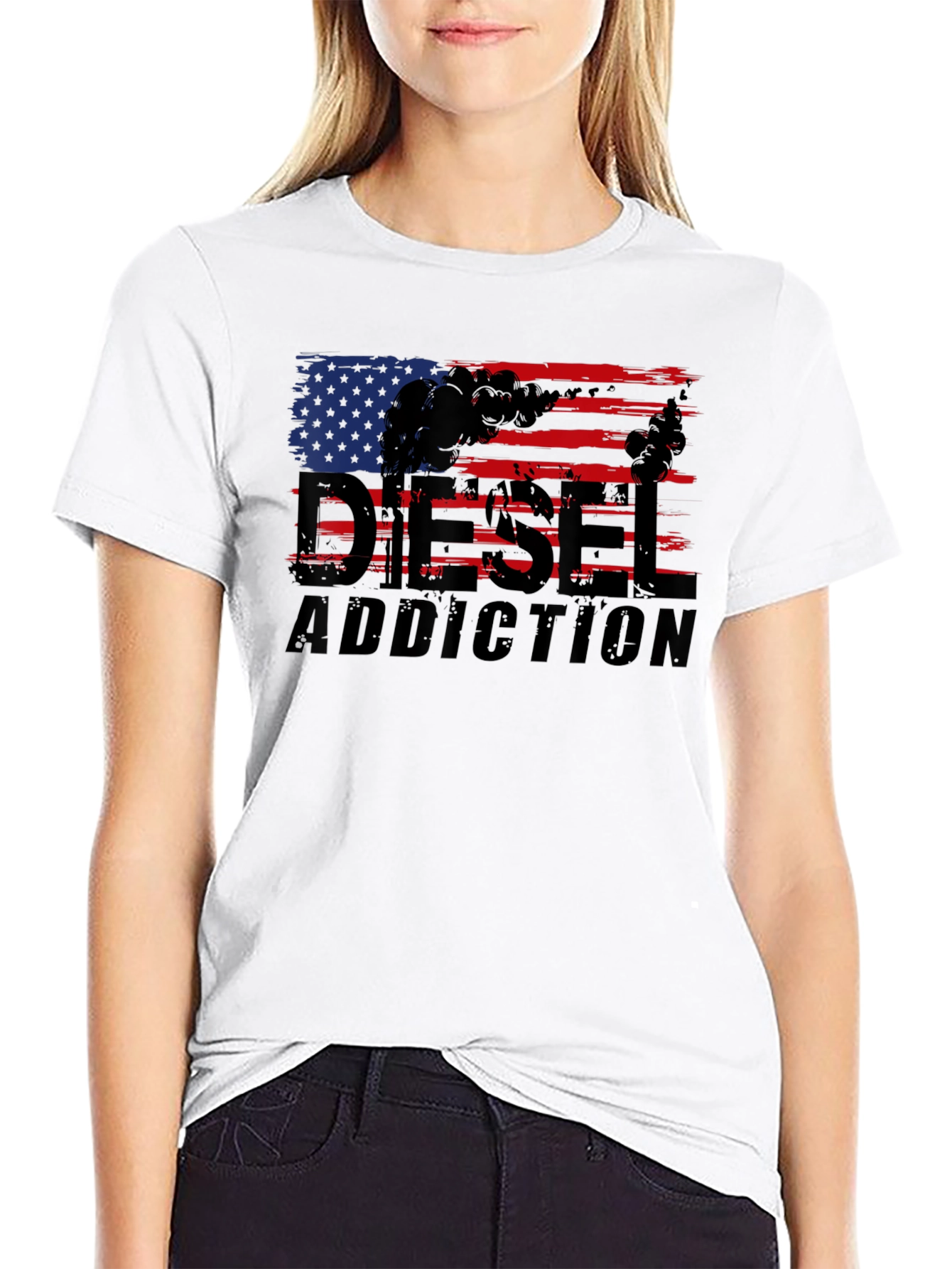 Diesel Addiction USA Flag Graphic T-Shirt