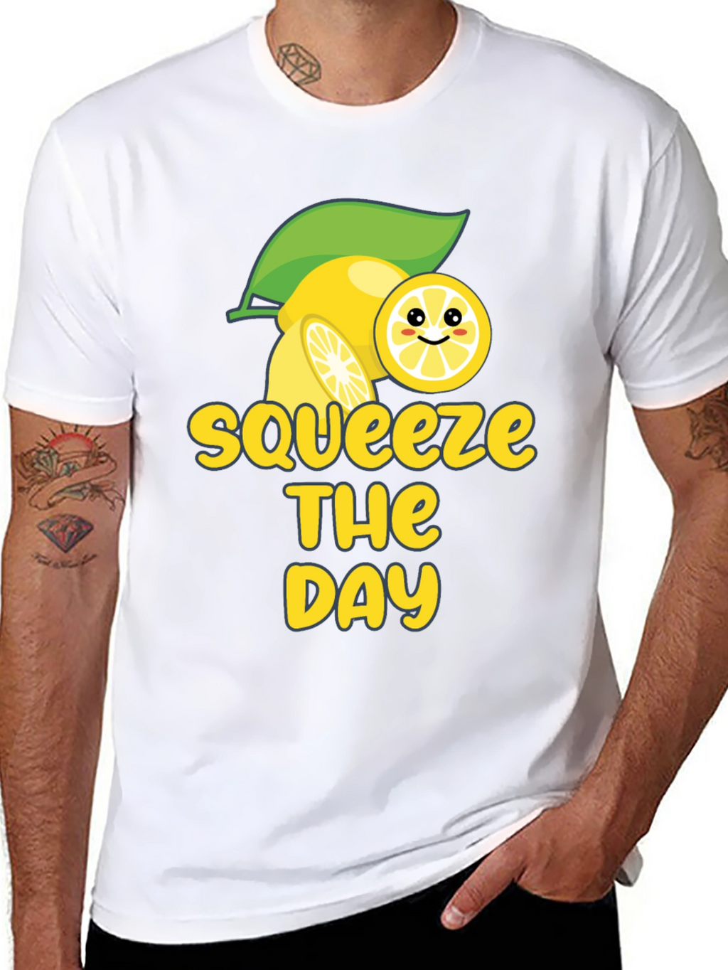 Squeeze the Day T-Shirt - Lemon Graphic Tee