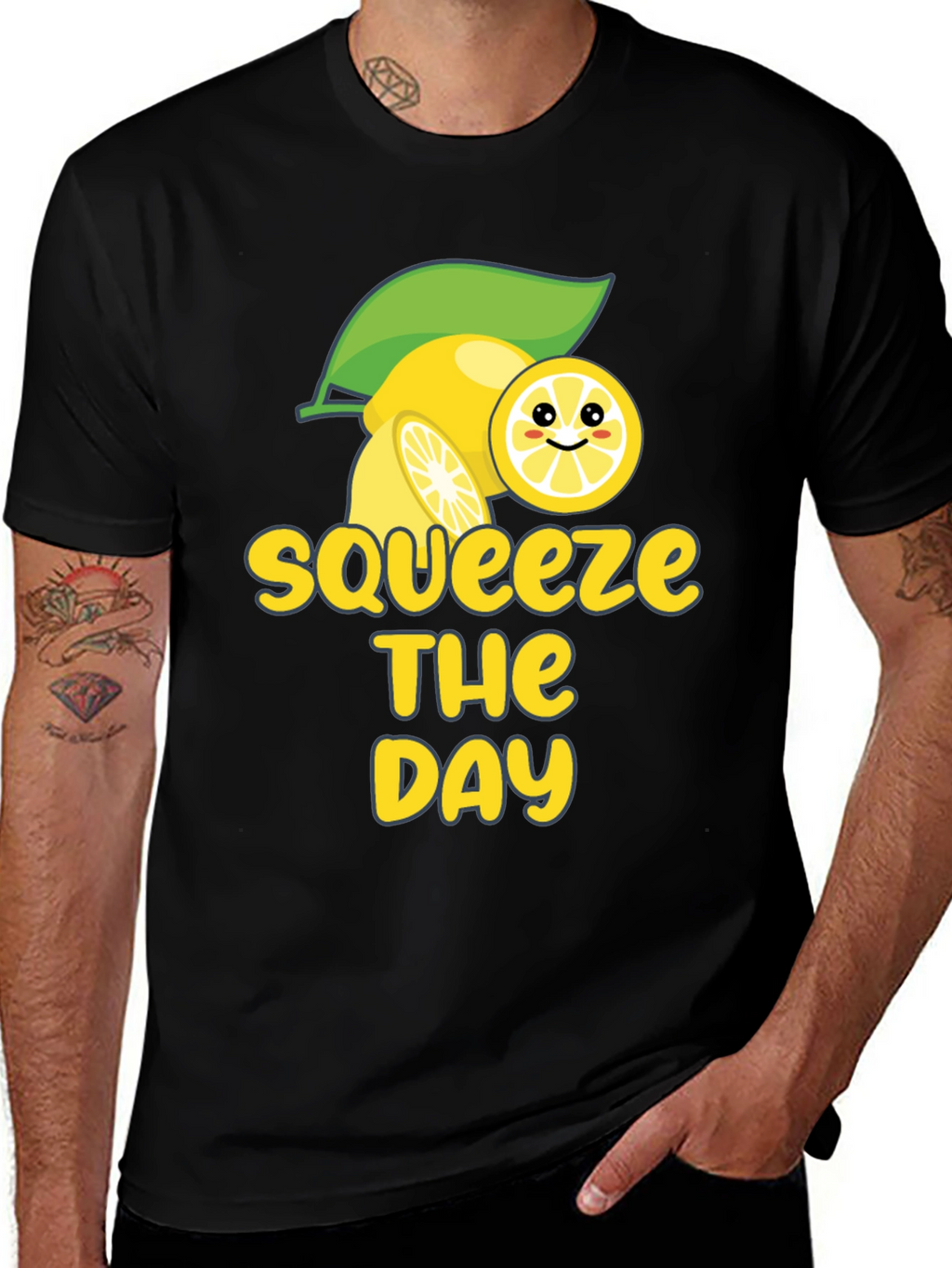 Squeeze the Day T-Shirt - Lemon Graphic Tee