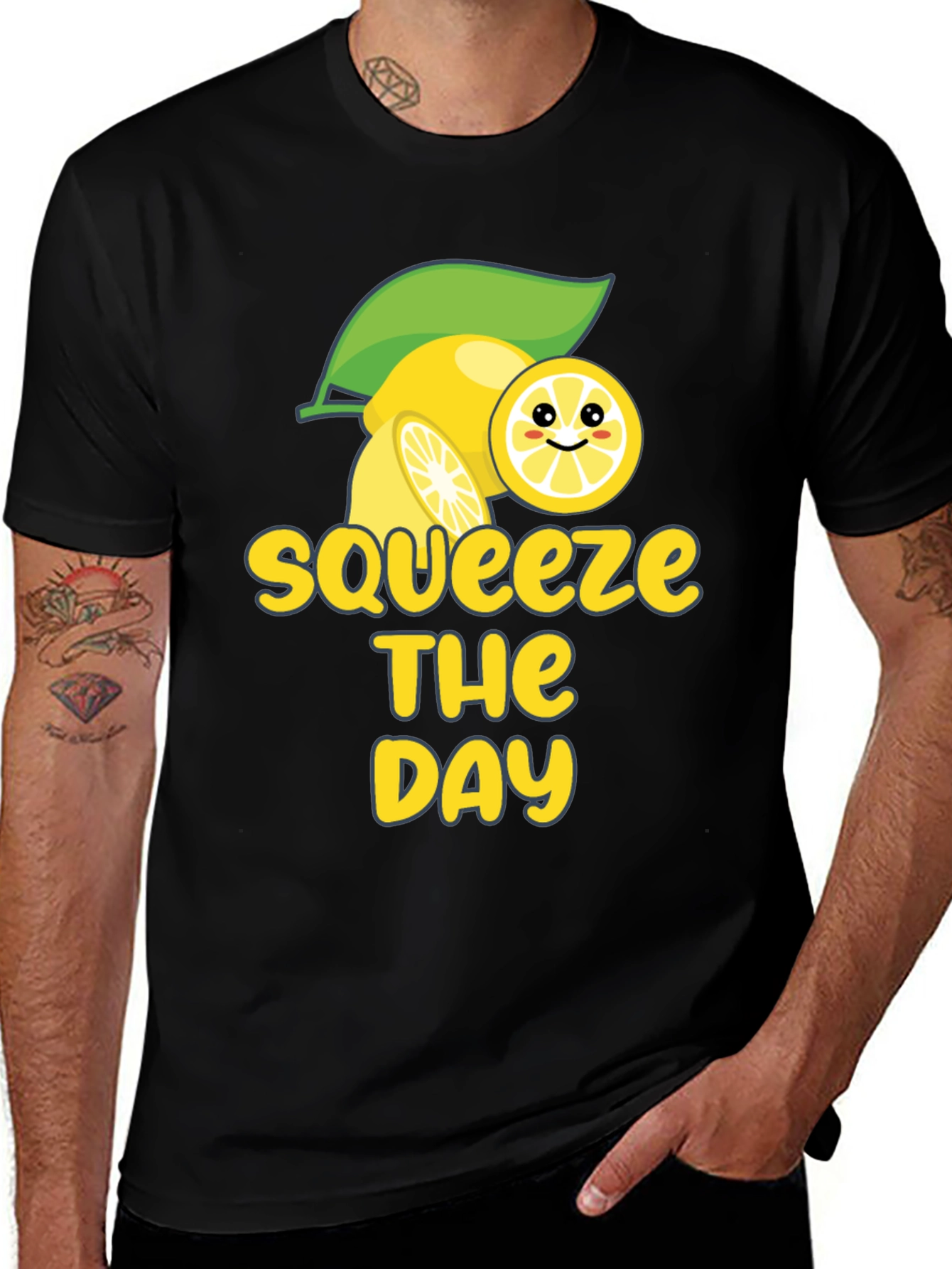 Squeeze the Day T-Shirt - Lemon Graphic Tee
