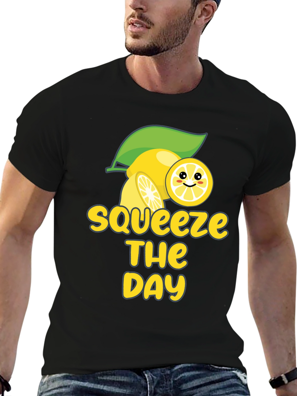 Squeeze the Day T-Shirt - Lemon Graphic Tee