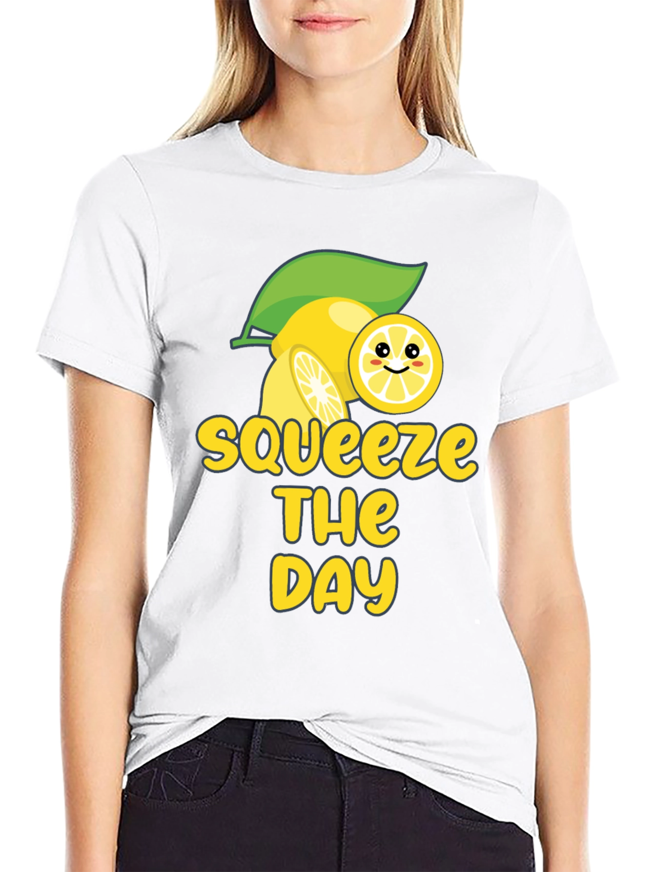 Squeeze the Day T-Shirt - Lemon Graphic Tee