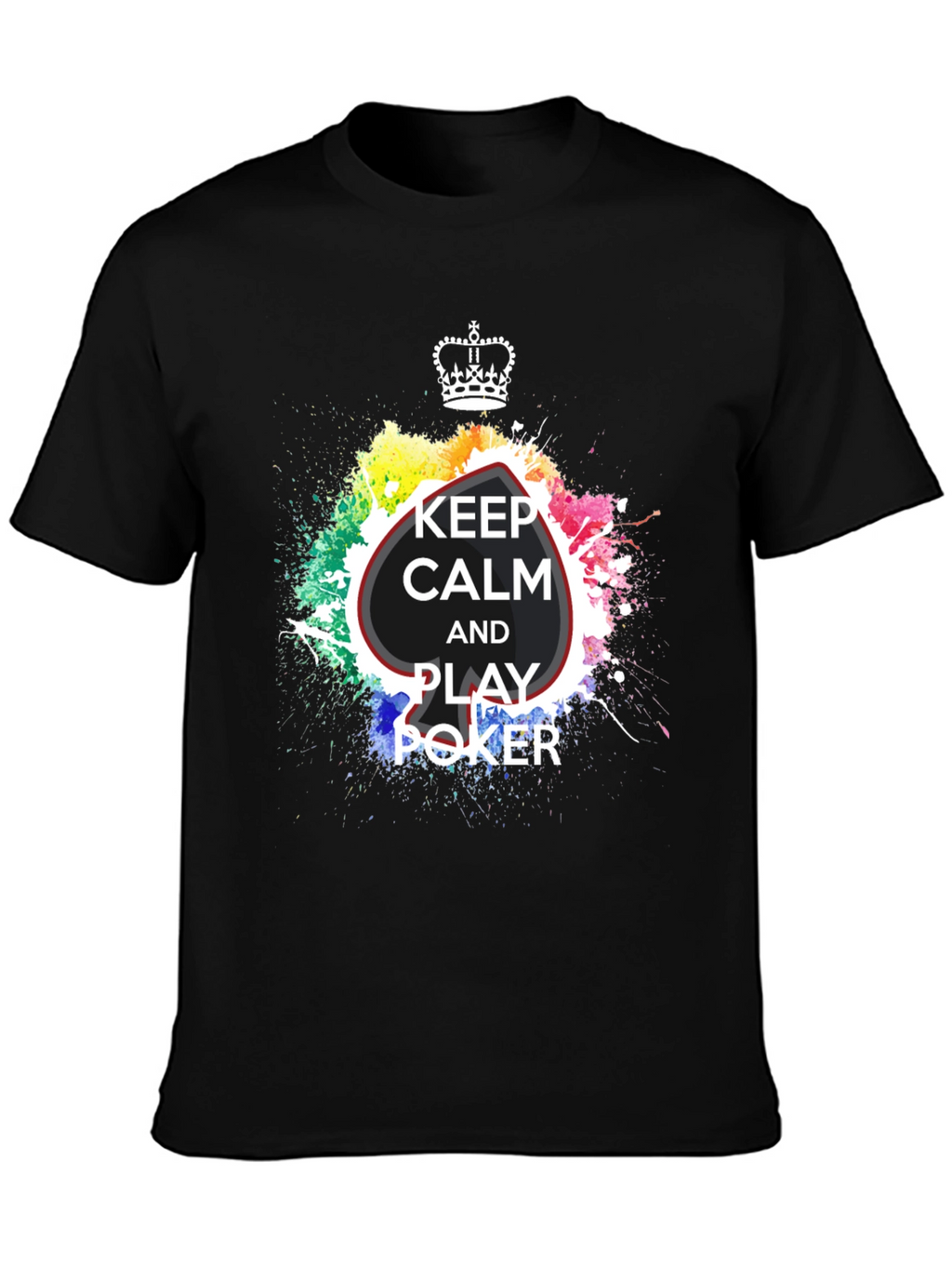 Keep Calm and Play Poker Black T-Shirt