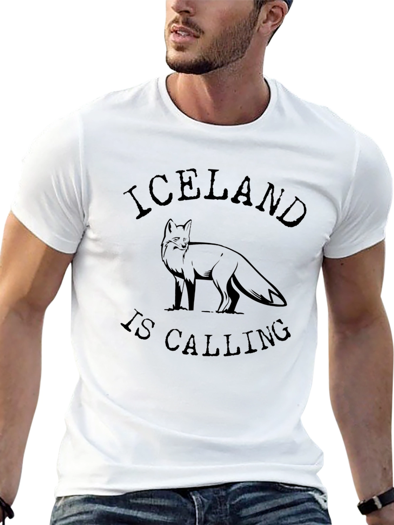 Iceland is Calling Black T-Shirt