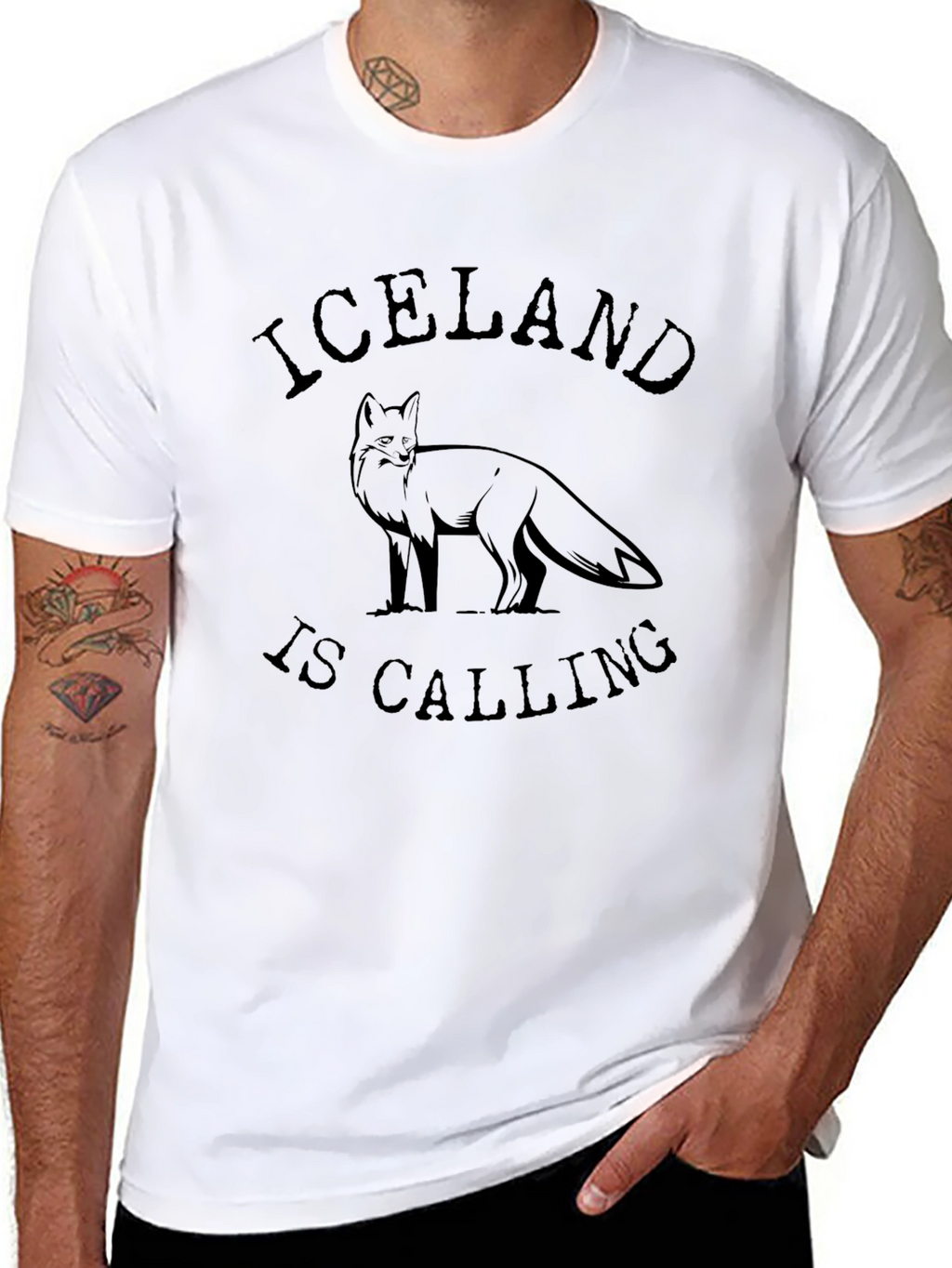Iceland is Calling Black T-Shirt