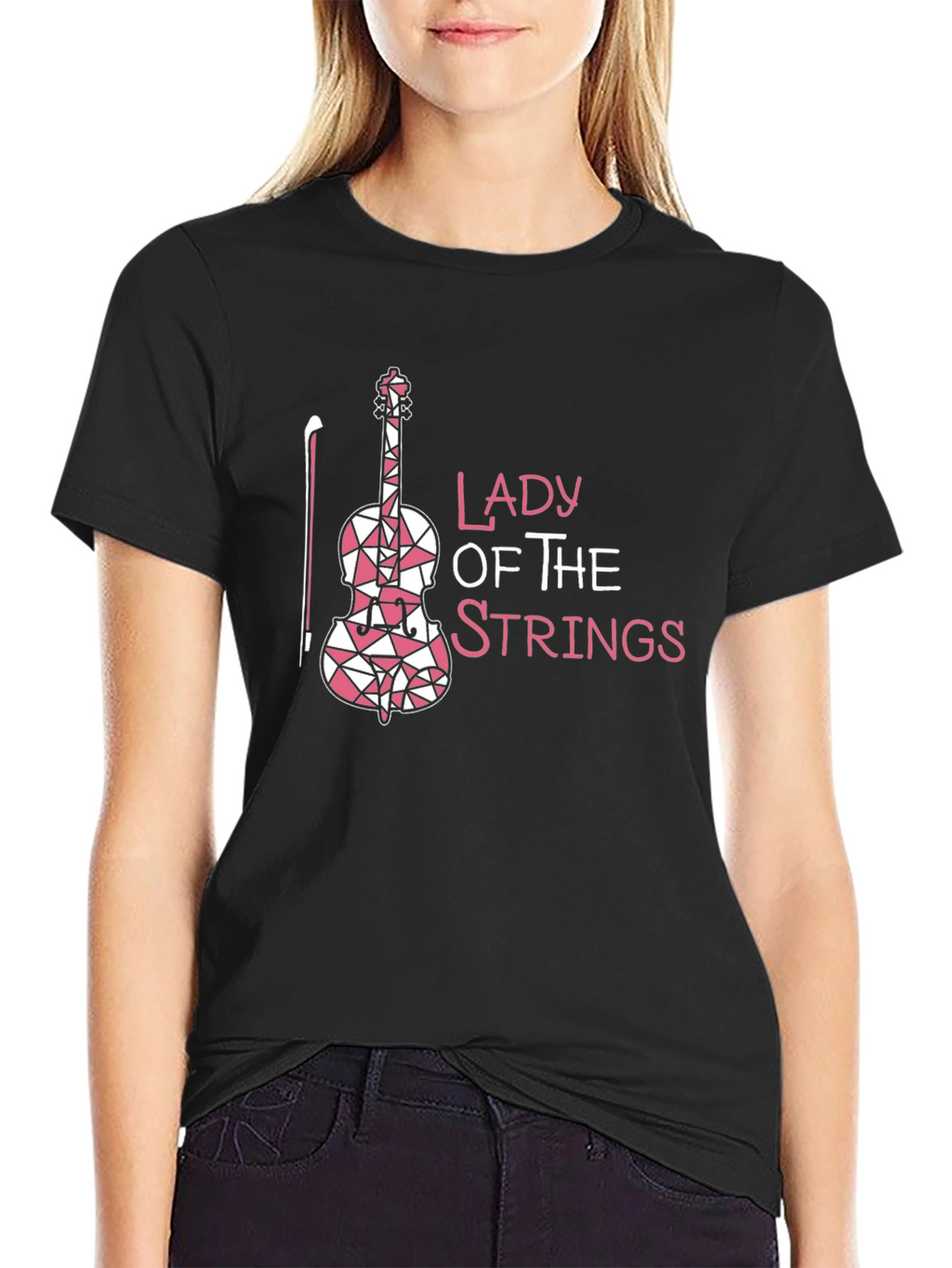 Lady of the Strings Black T-Shirt