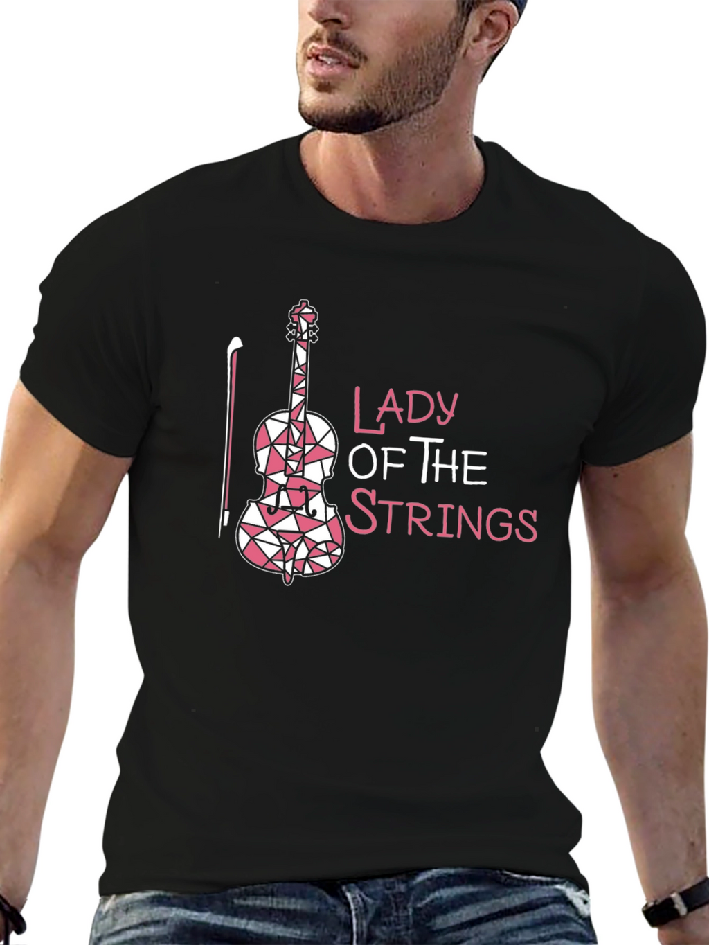 Lady of the Strings Black T-Shirt