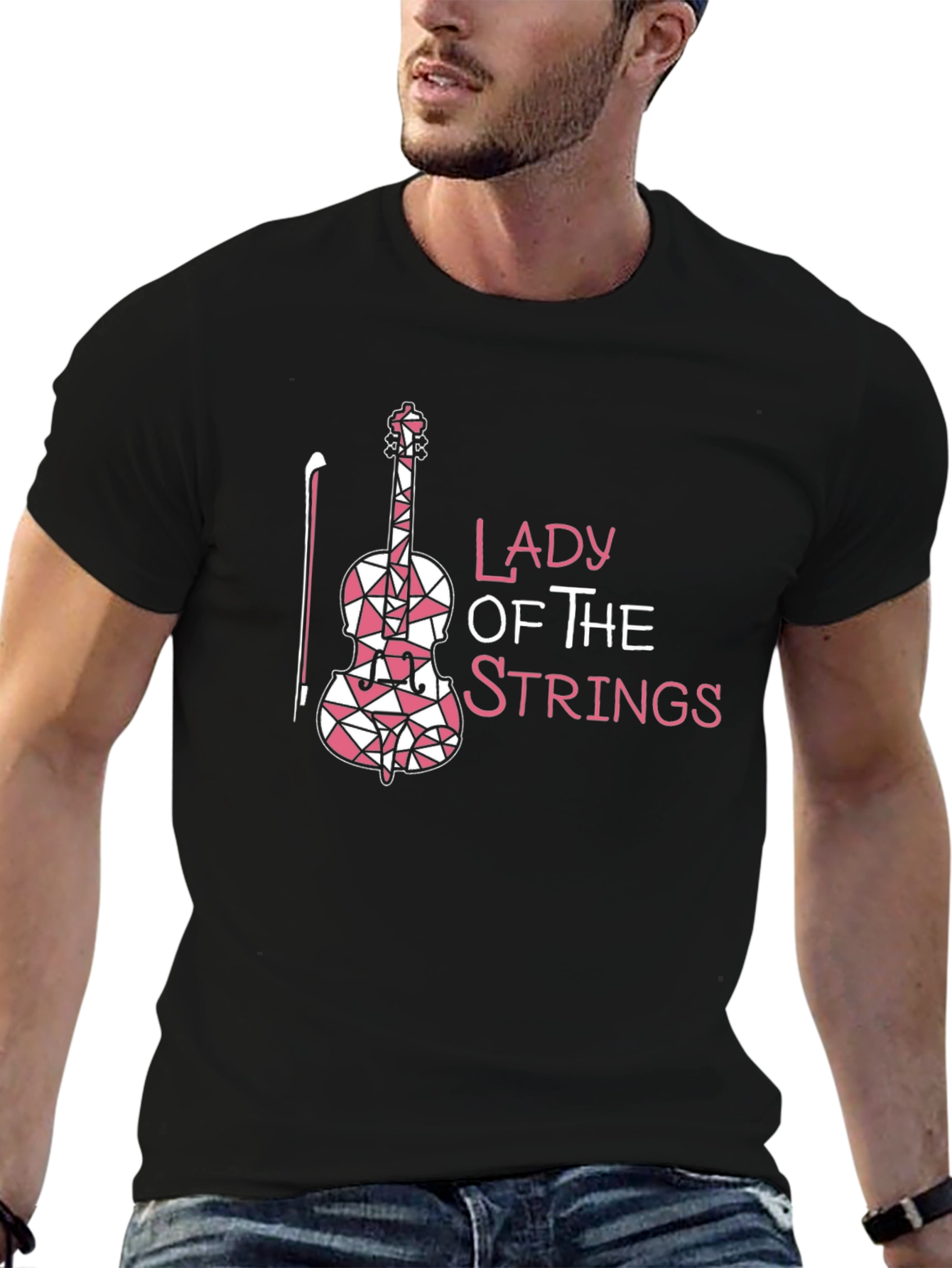 Lady of the Strings Black T-Shirt