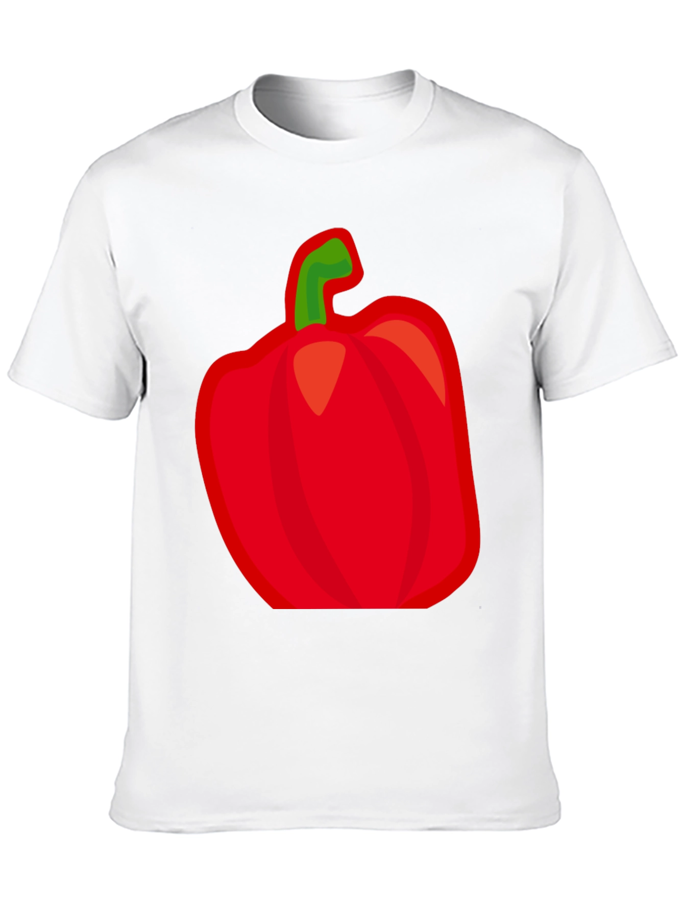 Red Pepper Graphic Tee - Black Cotton Shirt