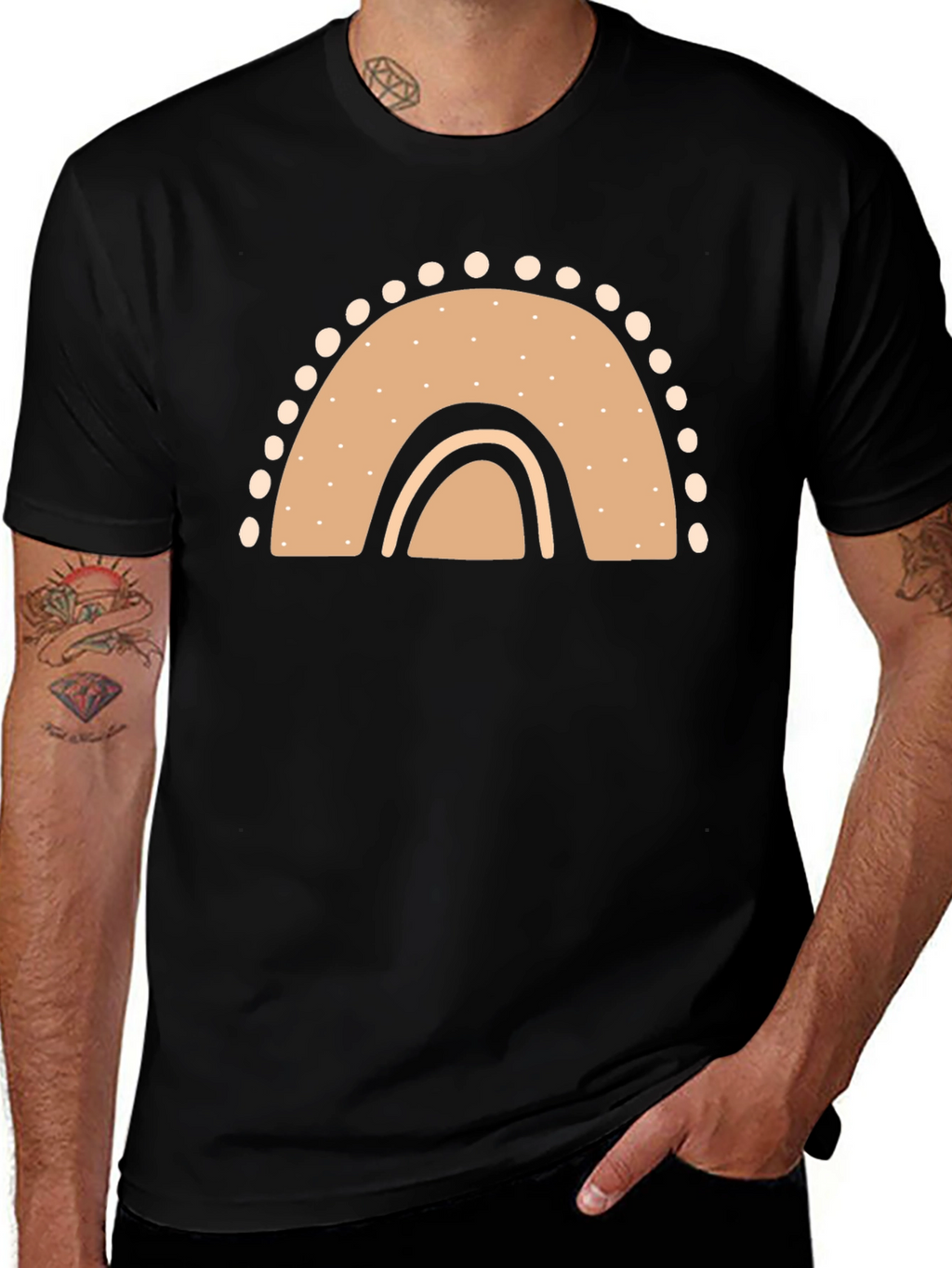 Boho Rainbow Graphic Tee - Casual Comfort