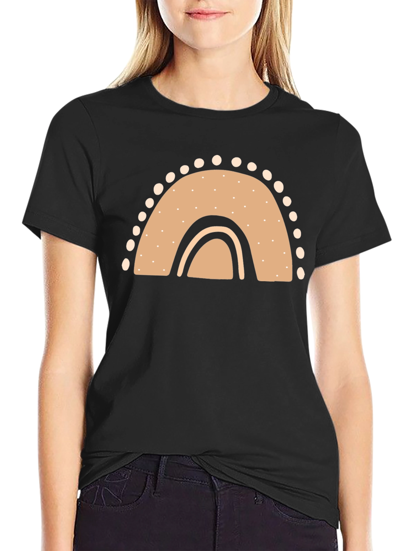 Boho Rainbow Graphic Tee - Casual Comfort