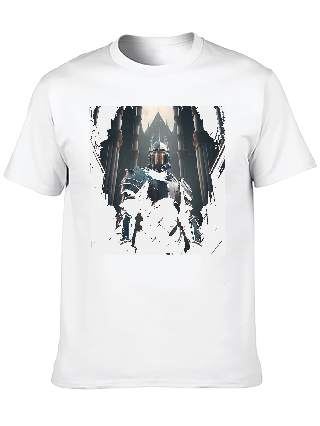 Knight Graphic Print Black T-Shirt