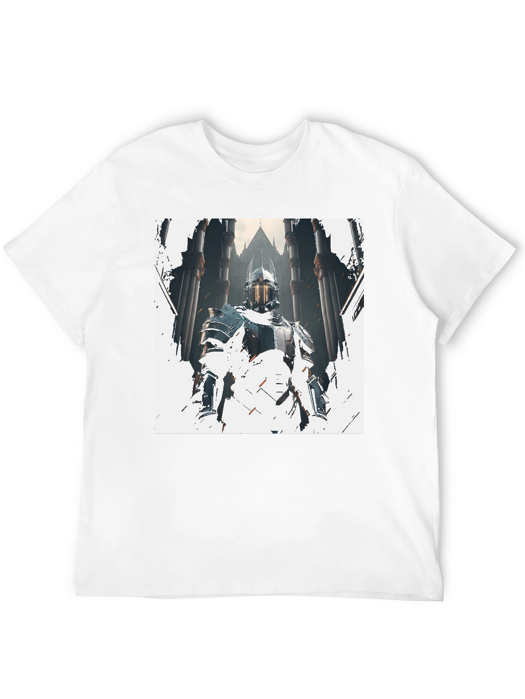 Knight Graphic Print Black T-Shirt