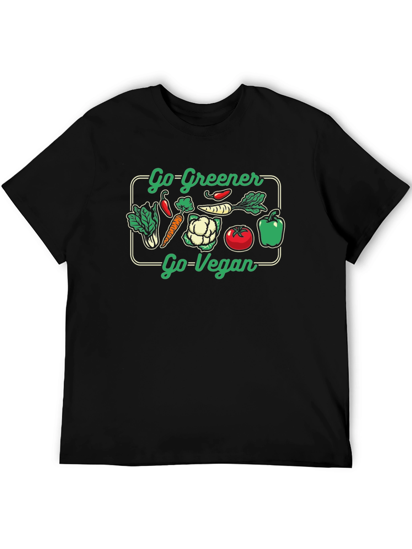 Go Greener Go Vegan Graphic T-Shirt