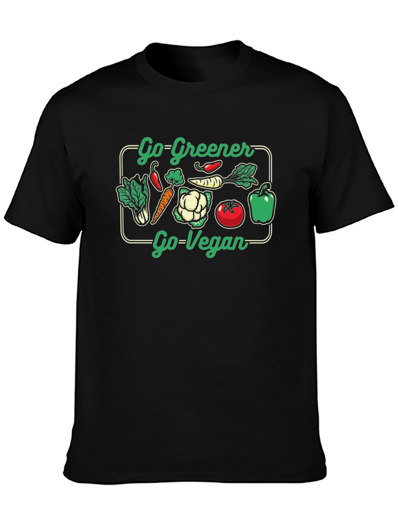 Go Greener Go Vegan Graphic T-Shirt