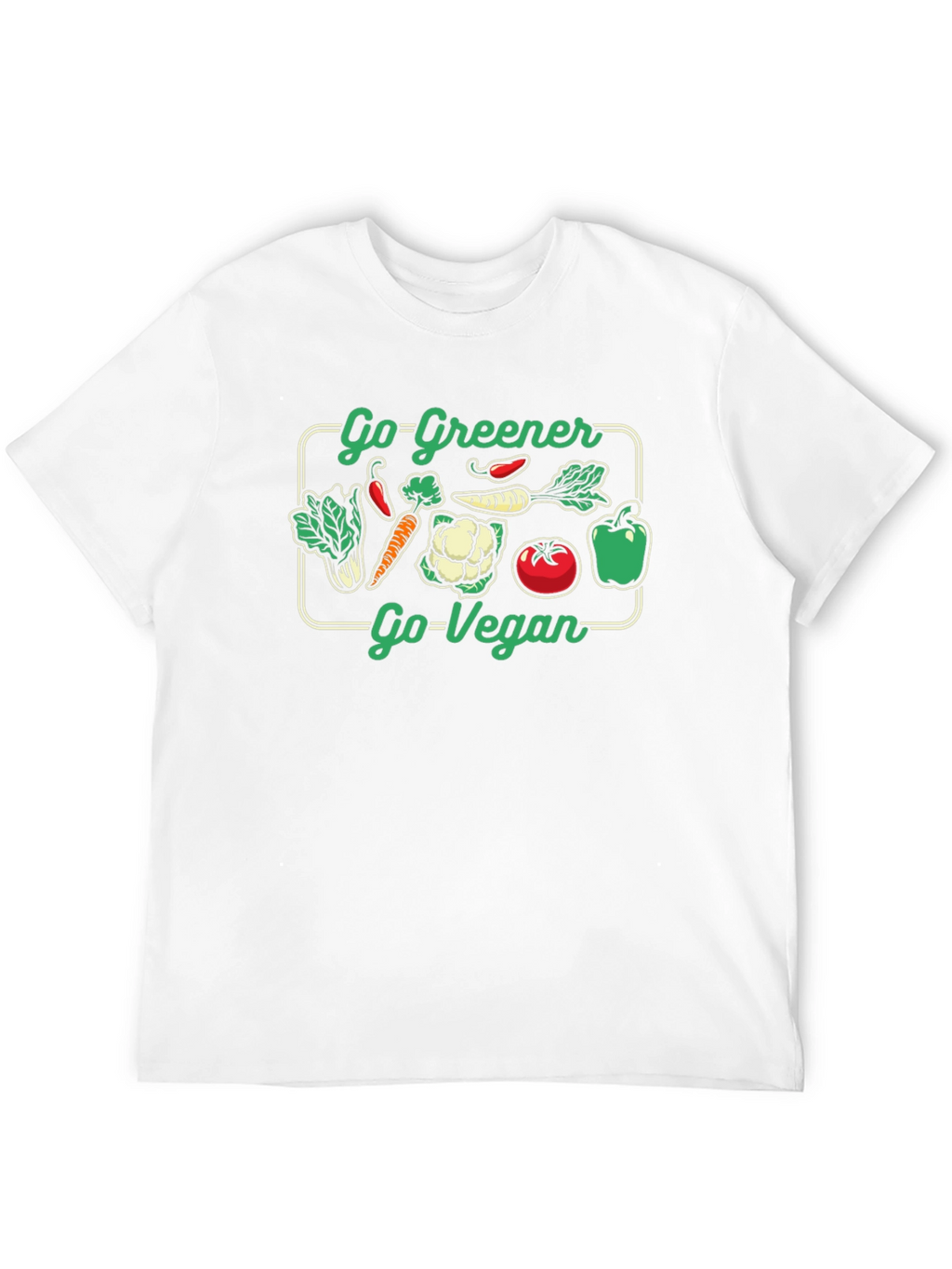 Go Greener Go Vegan Graphic T-Shirt