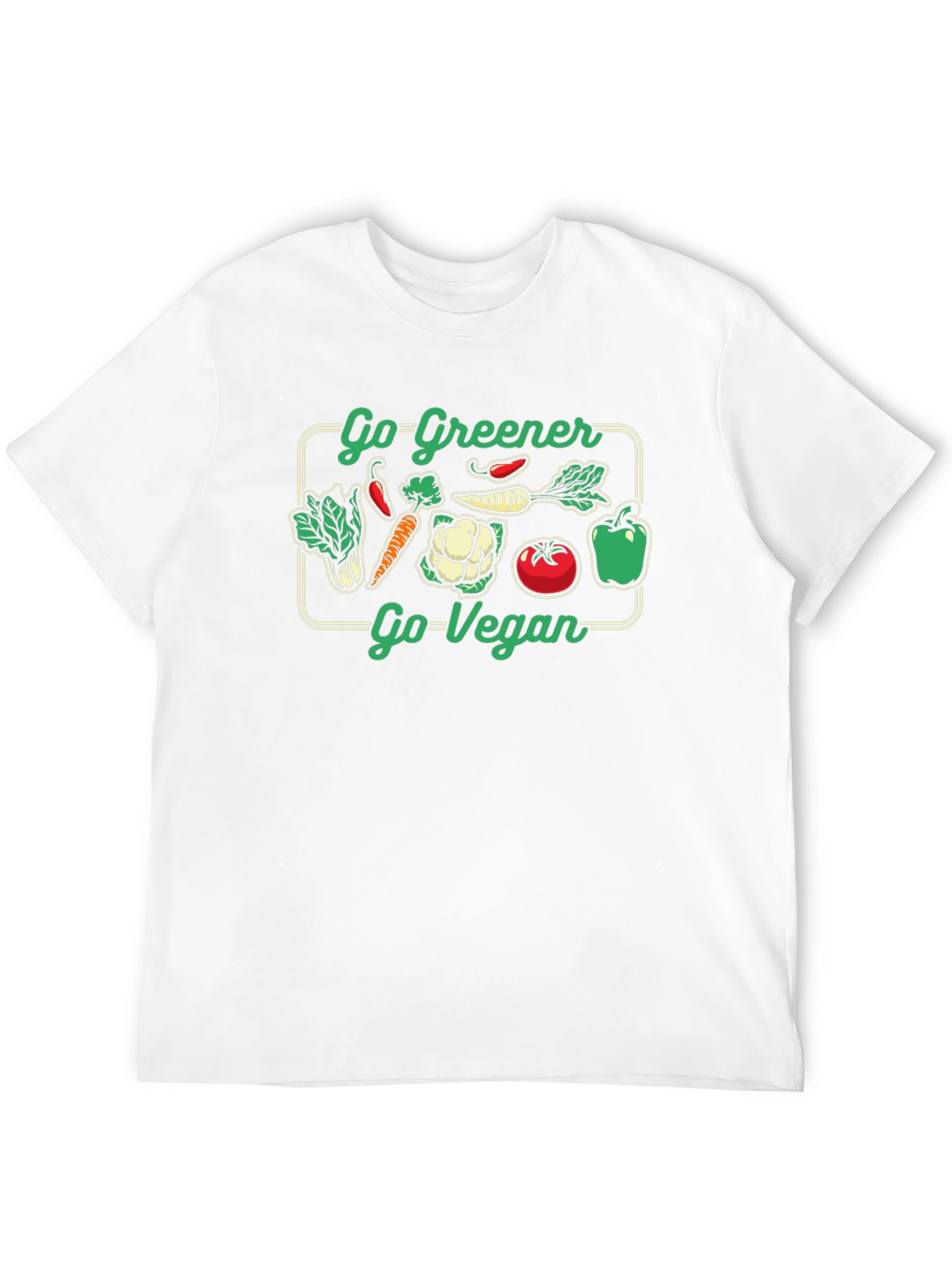Go Greener Go Vegan Graphic T-Shirt