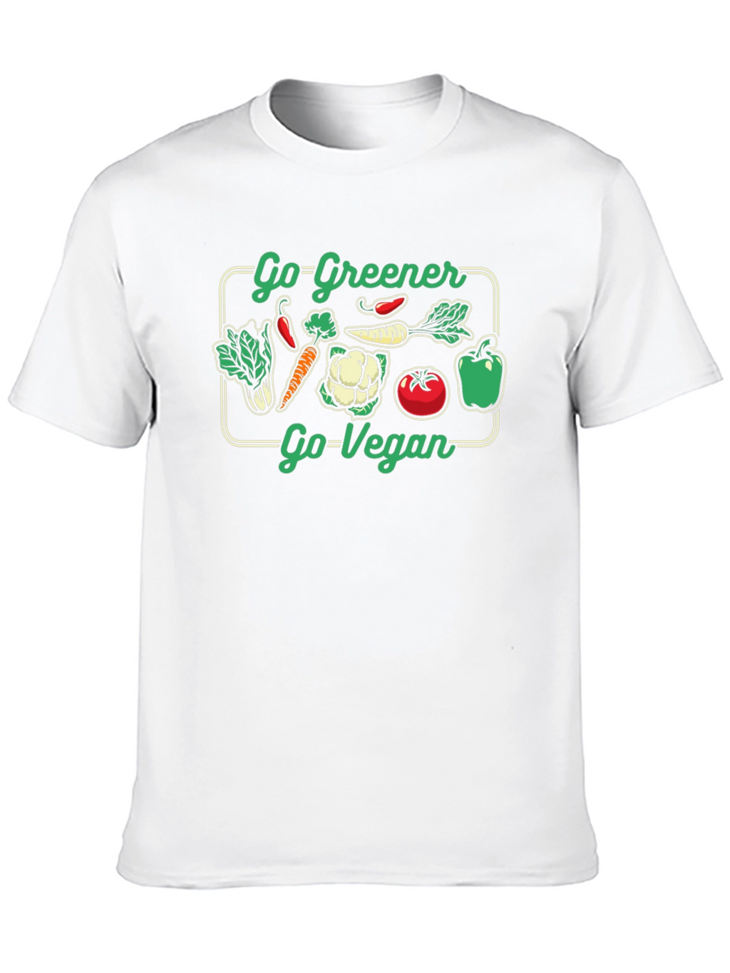 Go Greener Go Vegan Graphic T-Shirt