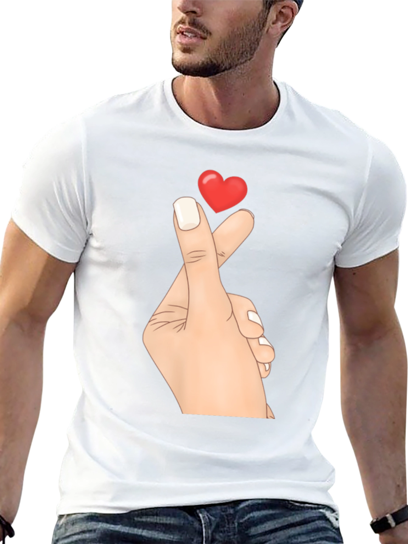 Korean Heart Sign T-Shirt - Express Your Love!