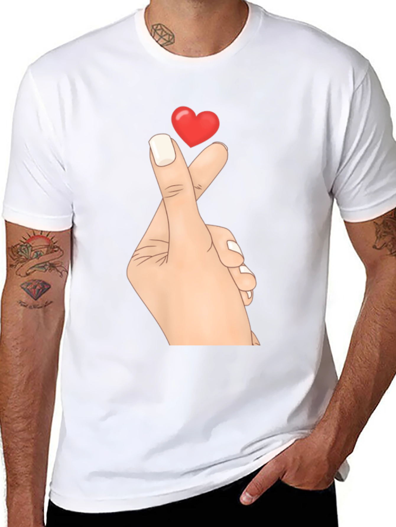 Korean Heart Sign T-Shirt - Express Your Love!