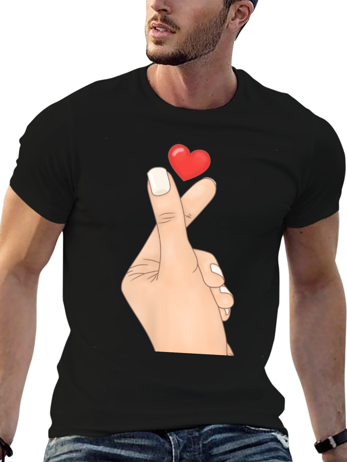 Korean Heart Sign T-Shirt - Express Your Love!