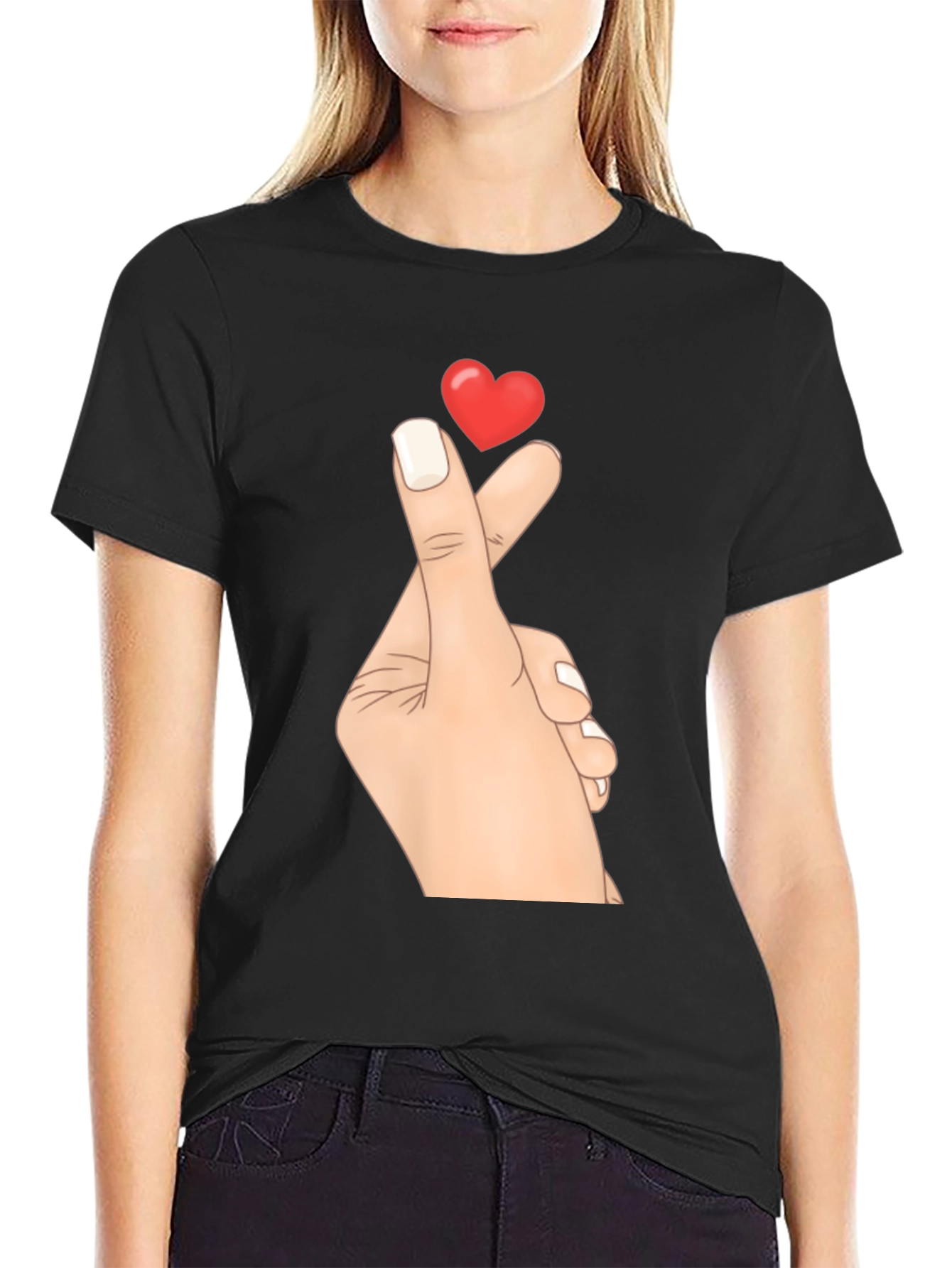 Korean Heart Sign T-Shirt - Express Your Love!