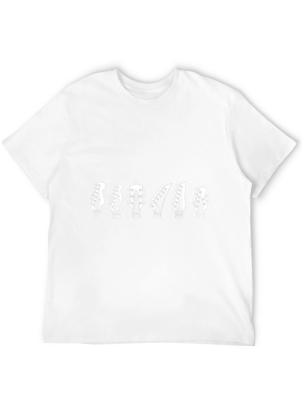 Guitar Headstock Graphic Tee - Black