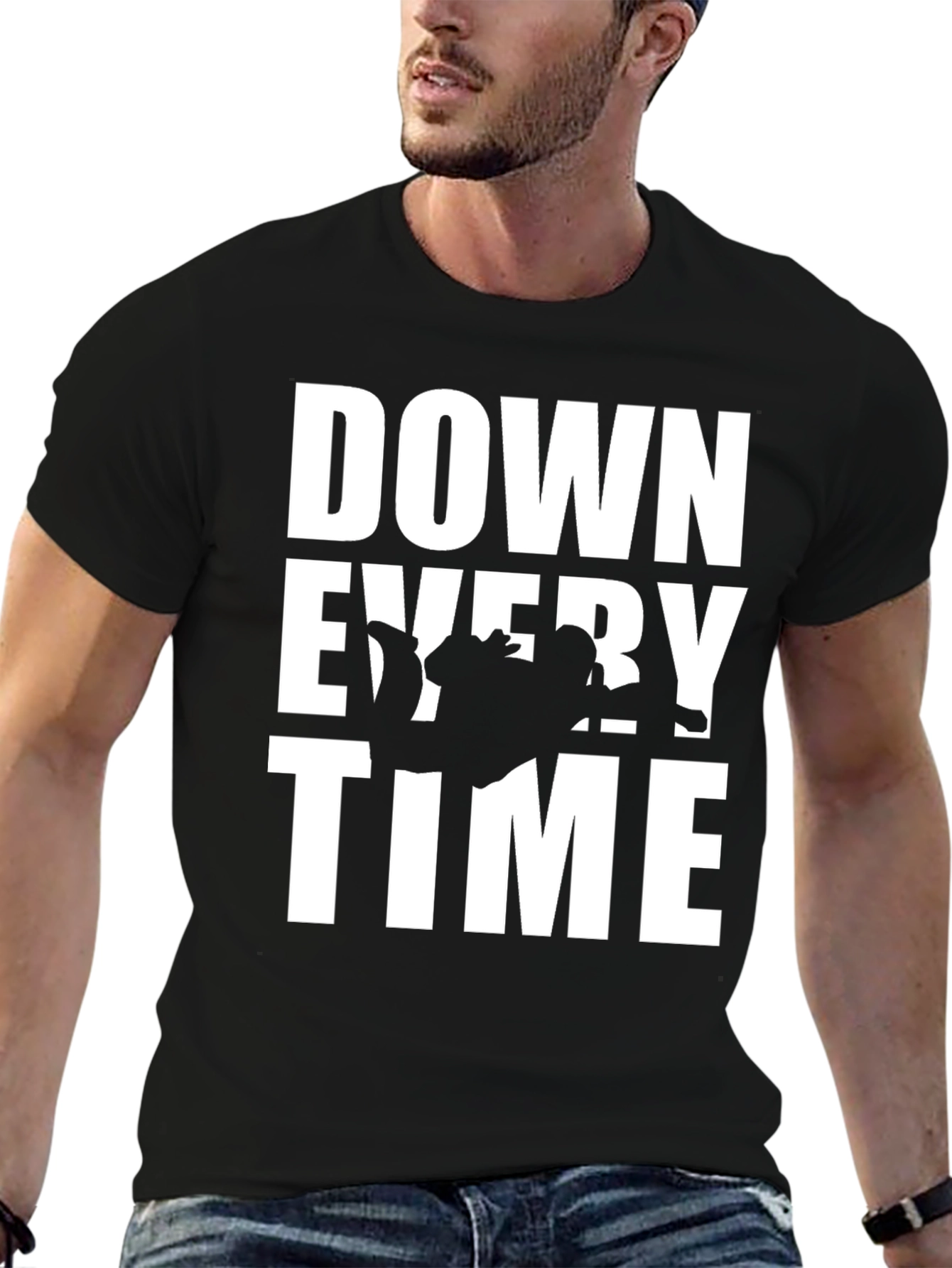 Down Every Time Black Graphic Tee