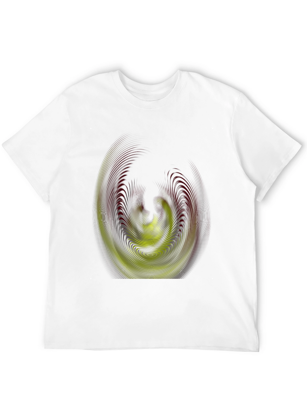 Abstract Swirl Graphic Print Tee - Modern Style