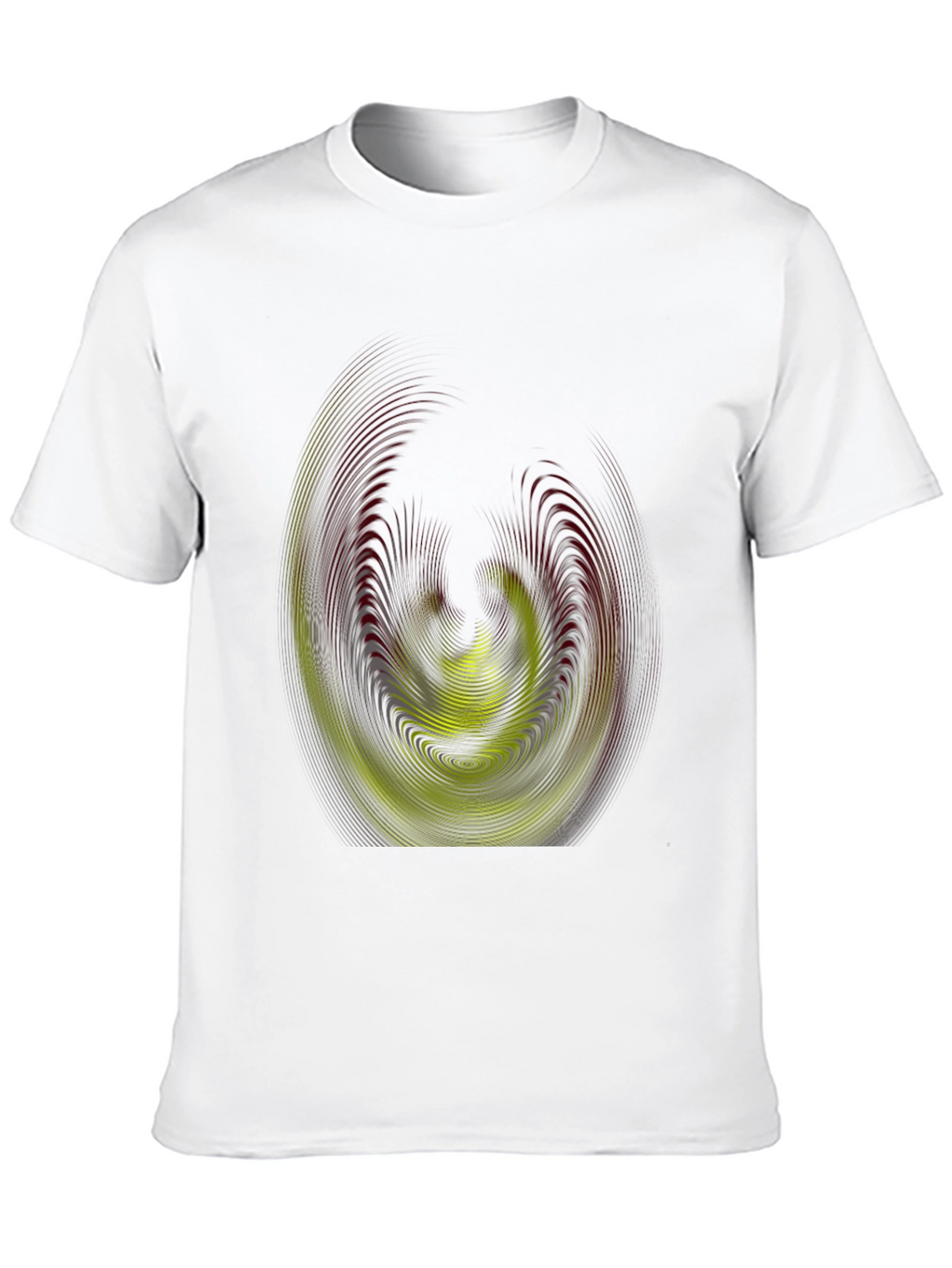 Abstract Swirl Graphic Print Tee - Modern Style