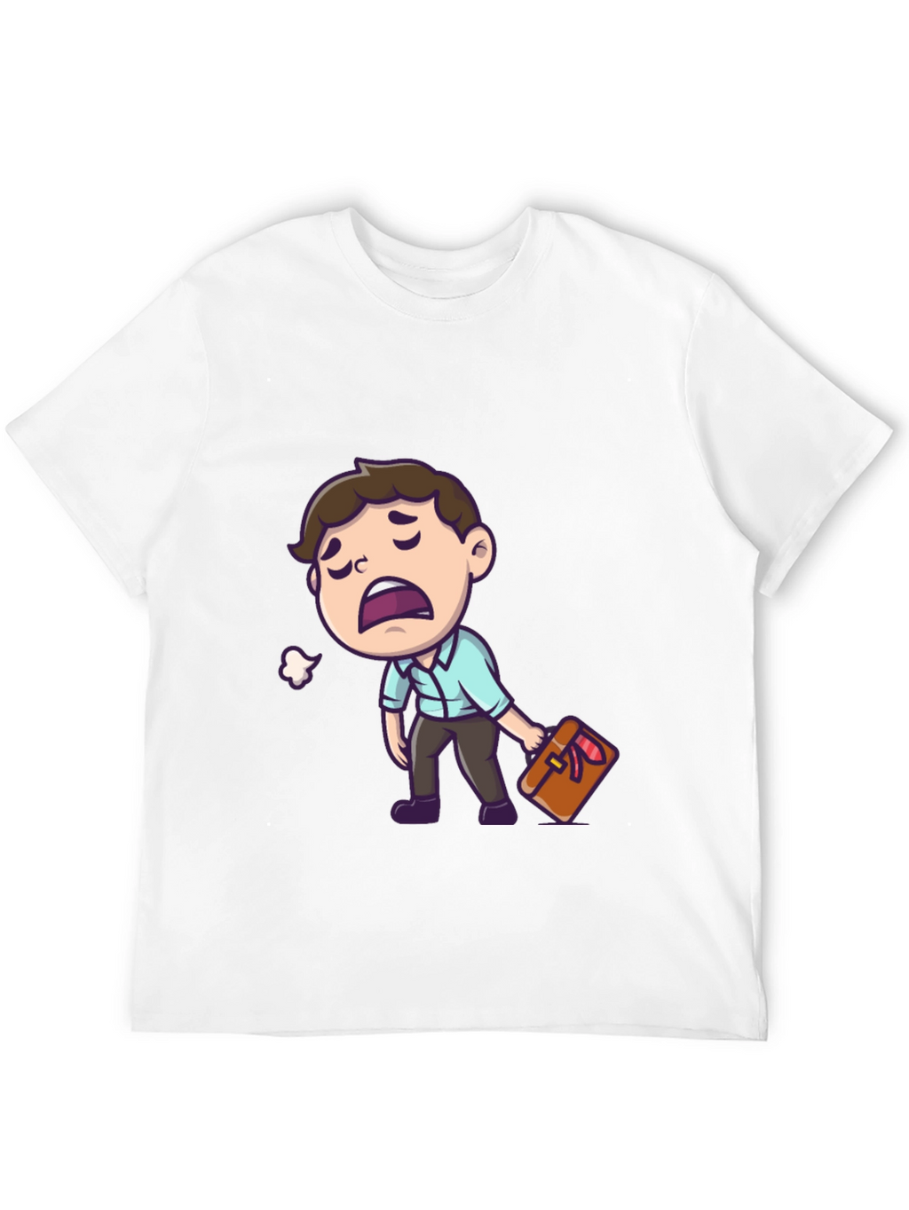 Funny Exhausted Cartoon Man T-Shirt