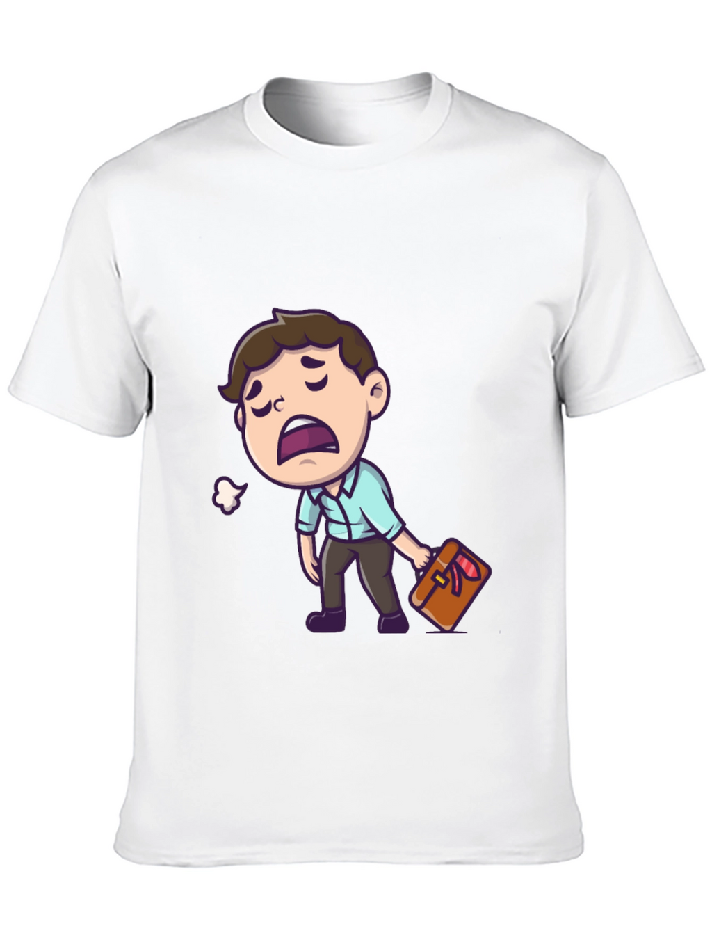 Funny Exhausted Cartoon Man T-Shirt