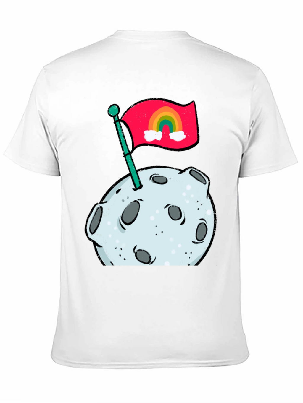 Moon Landing Rainbow Flag Graphic Tee