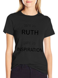 Ruth Inspiration Graphic Tee - Black Cotton T-Shirt