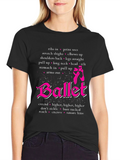 Ballet Dancer T-Shirt Ballet Positions Tee