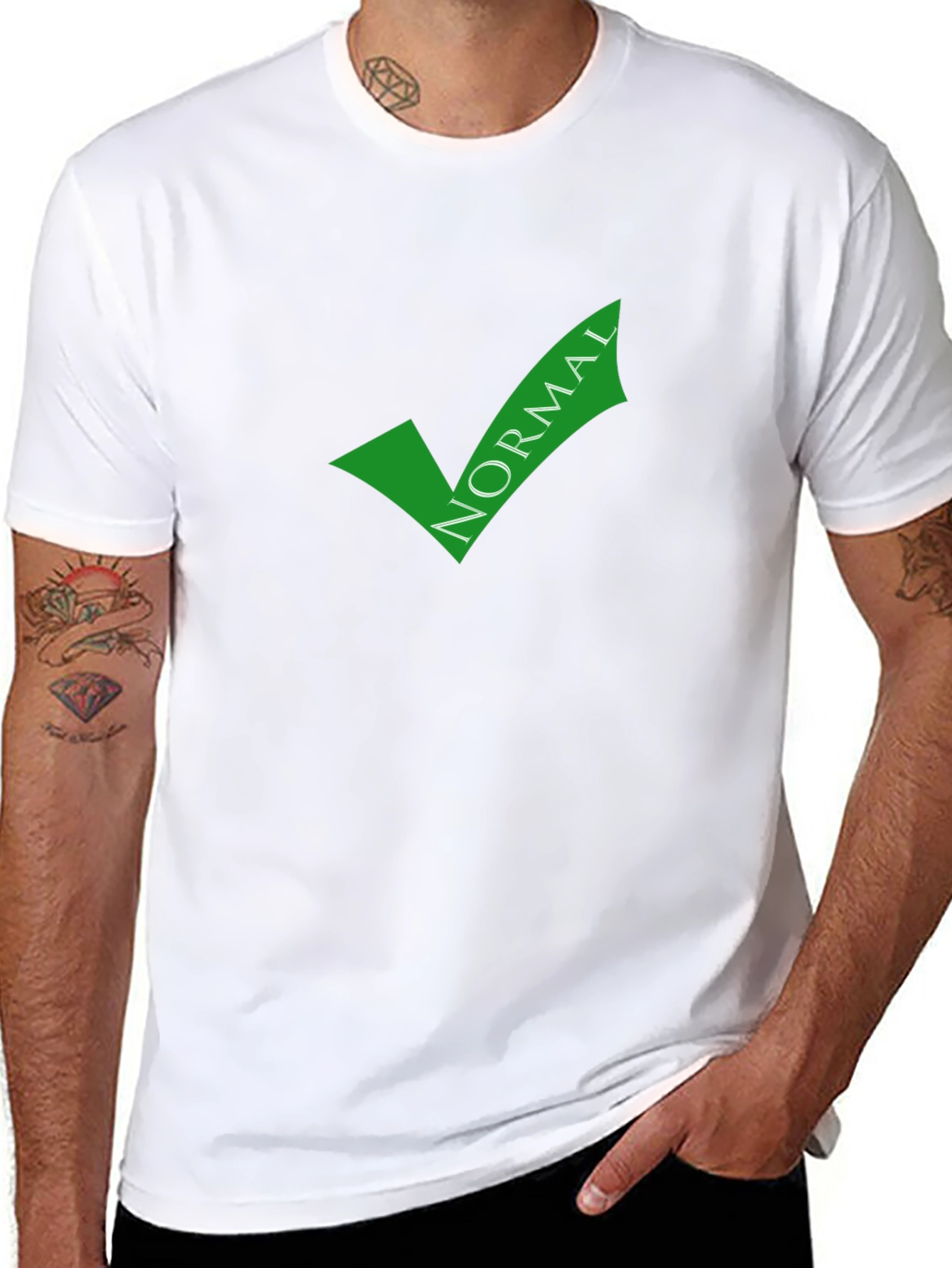 Normal Checkmark Graphic Tee - Soft Cotton Blend