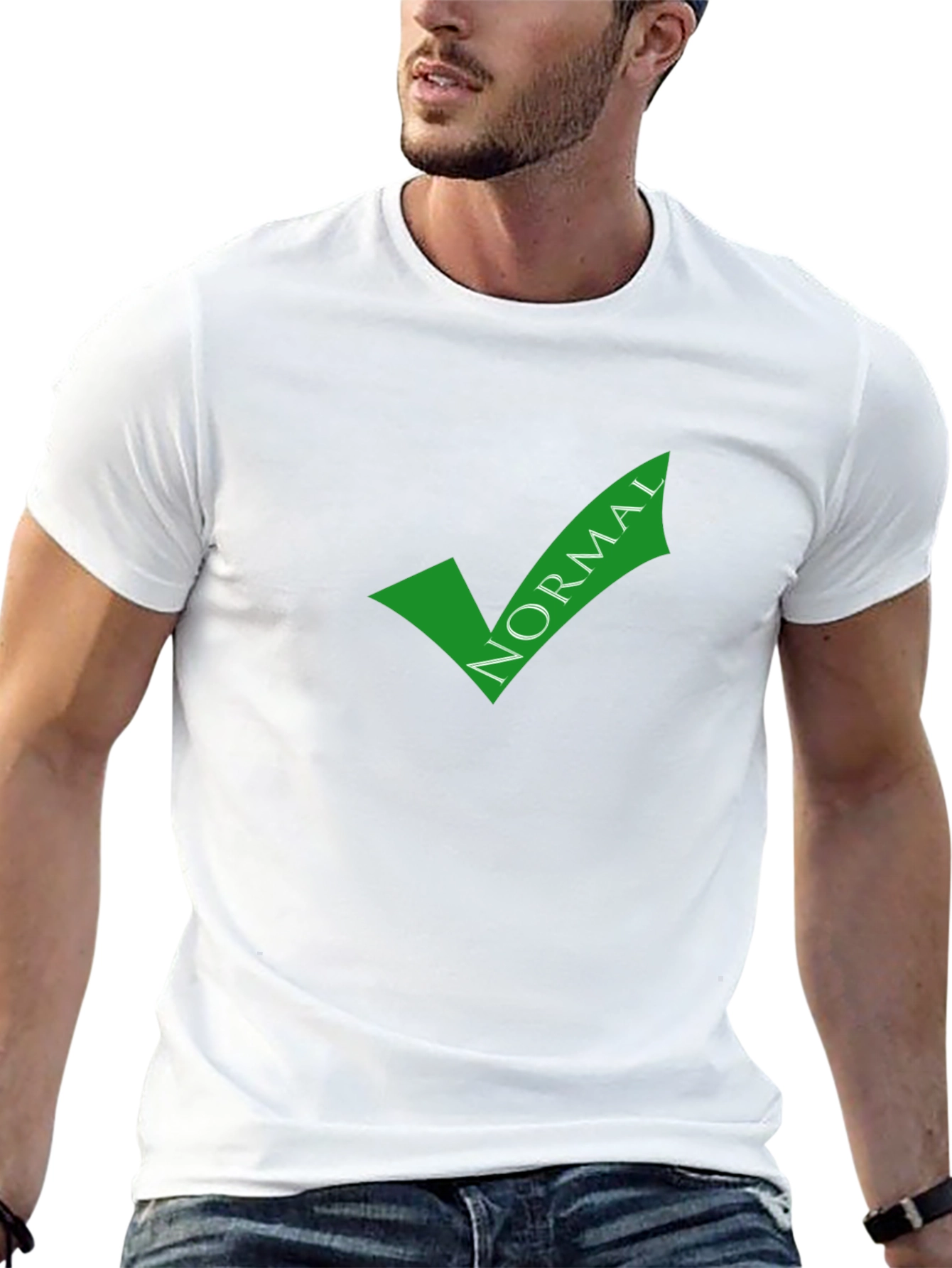 Normal Checkmark Graphic Tee - Soft Cotton Blend