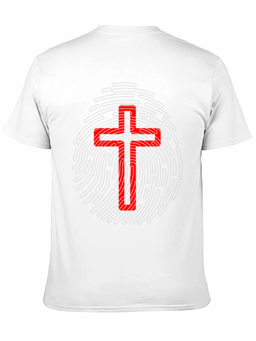 Red Cross Fingerprint Graphic T-Shirt
