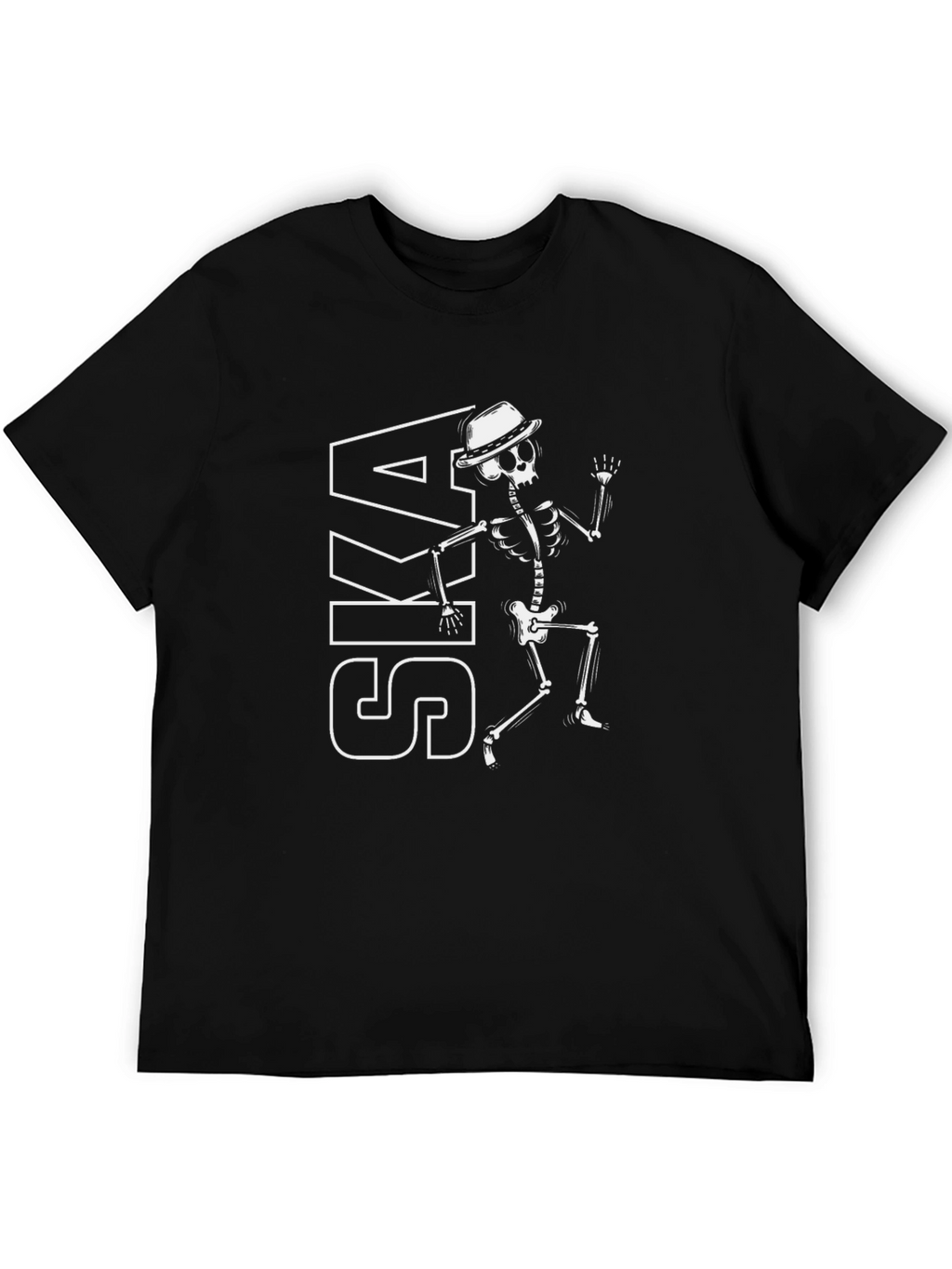 Ska Skeleton Graphic T-Shirt - Black