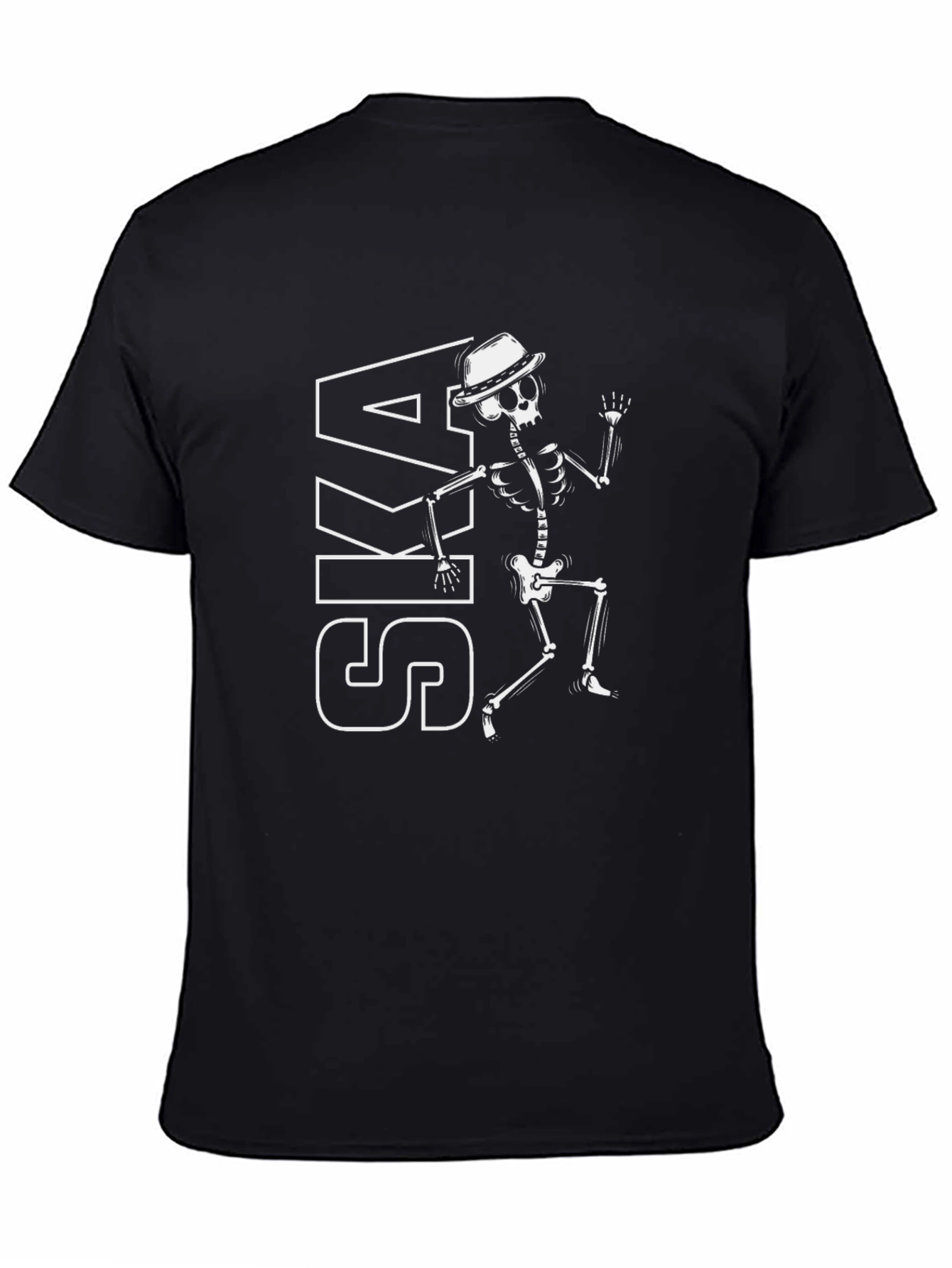 Ska Skeleton Graphic T-Shirt - Black