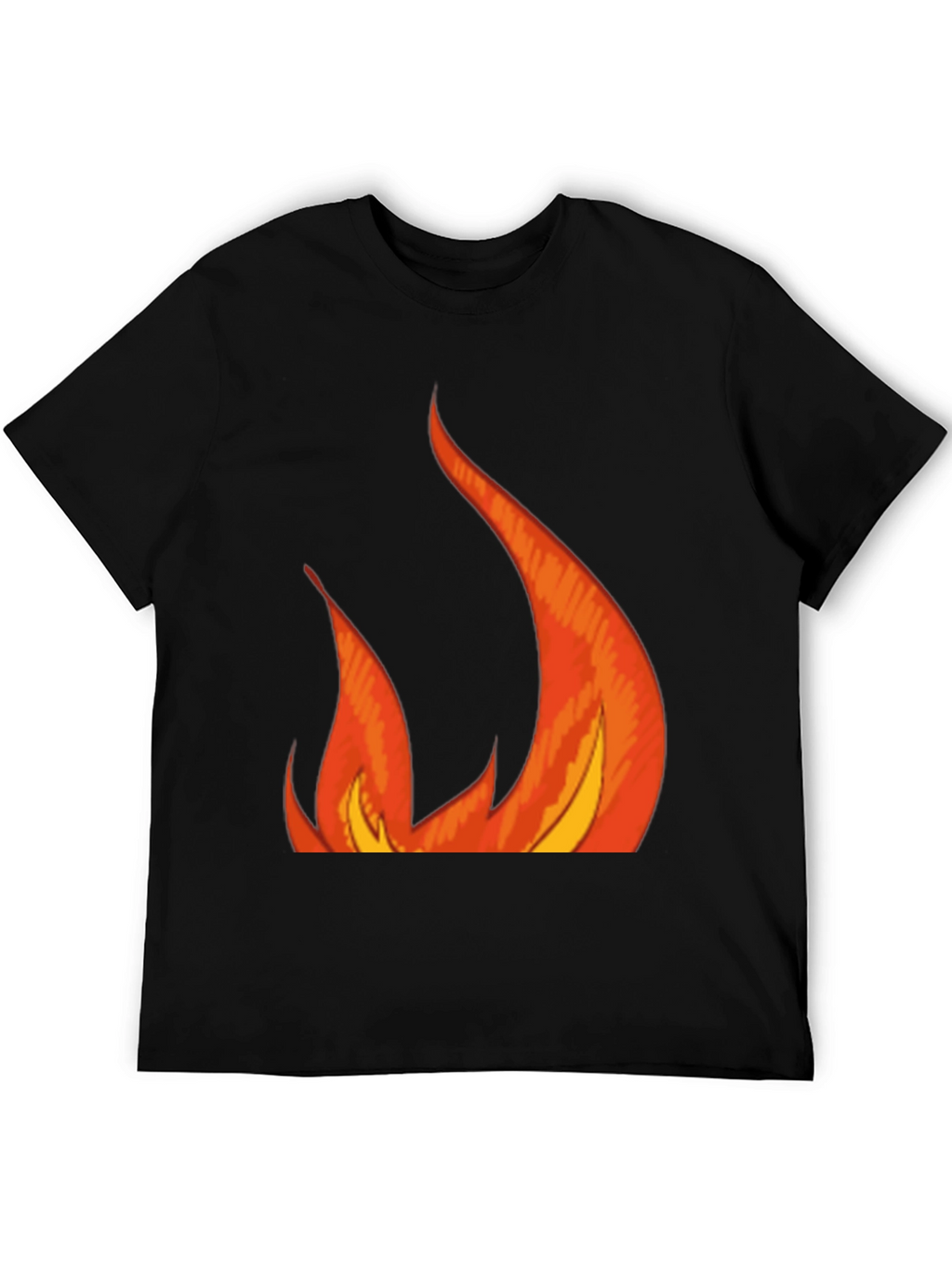 Fiery Graphic Tee - Bold Flames Design