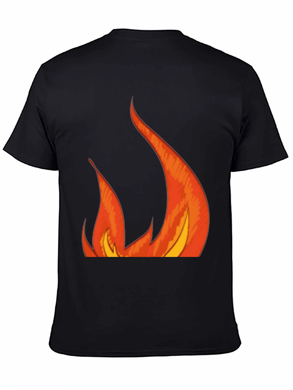Fiery Graphic Tee - Bold Flames Design