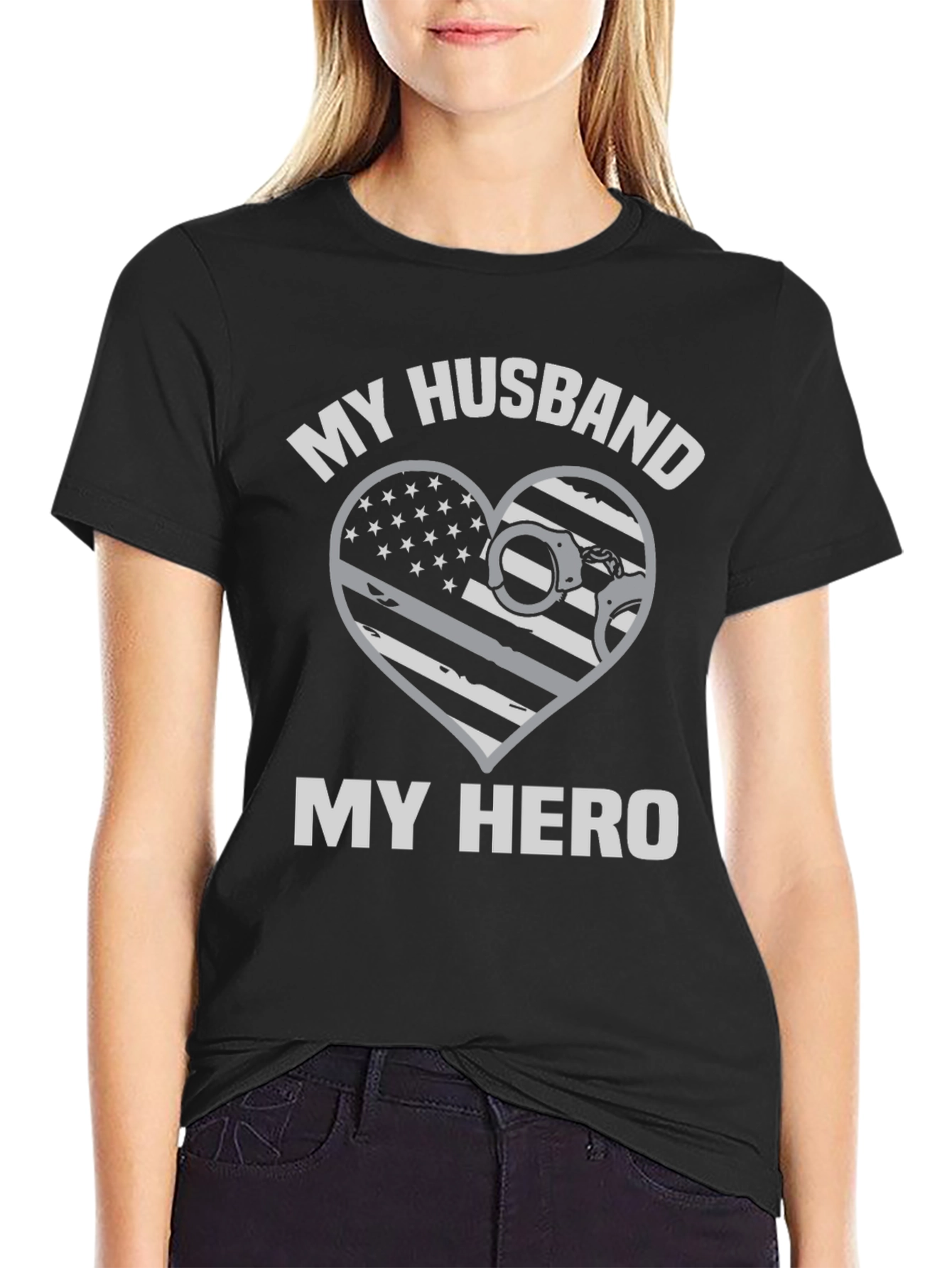 My Husband My Hero Police T-Shirt