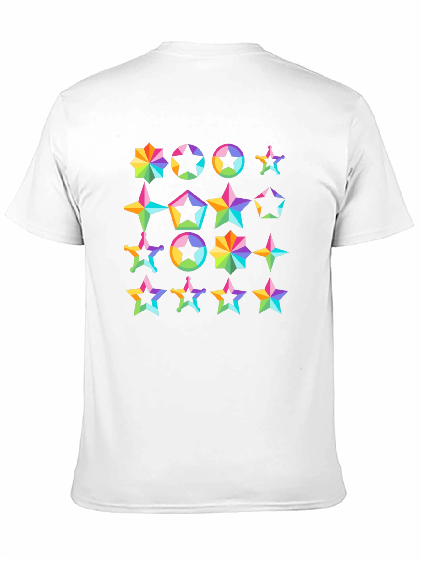 Rainbow Star Pattern T-Shirt