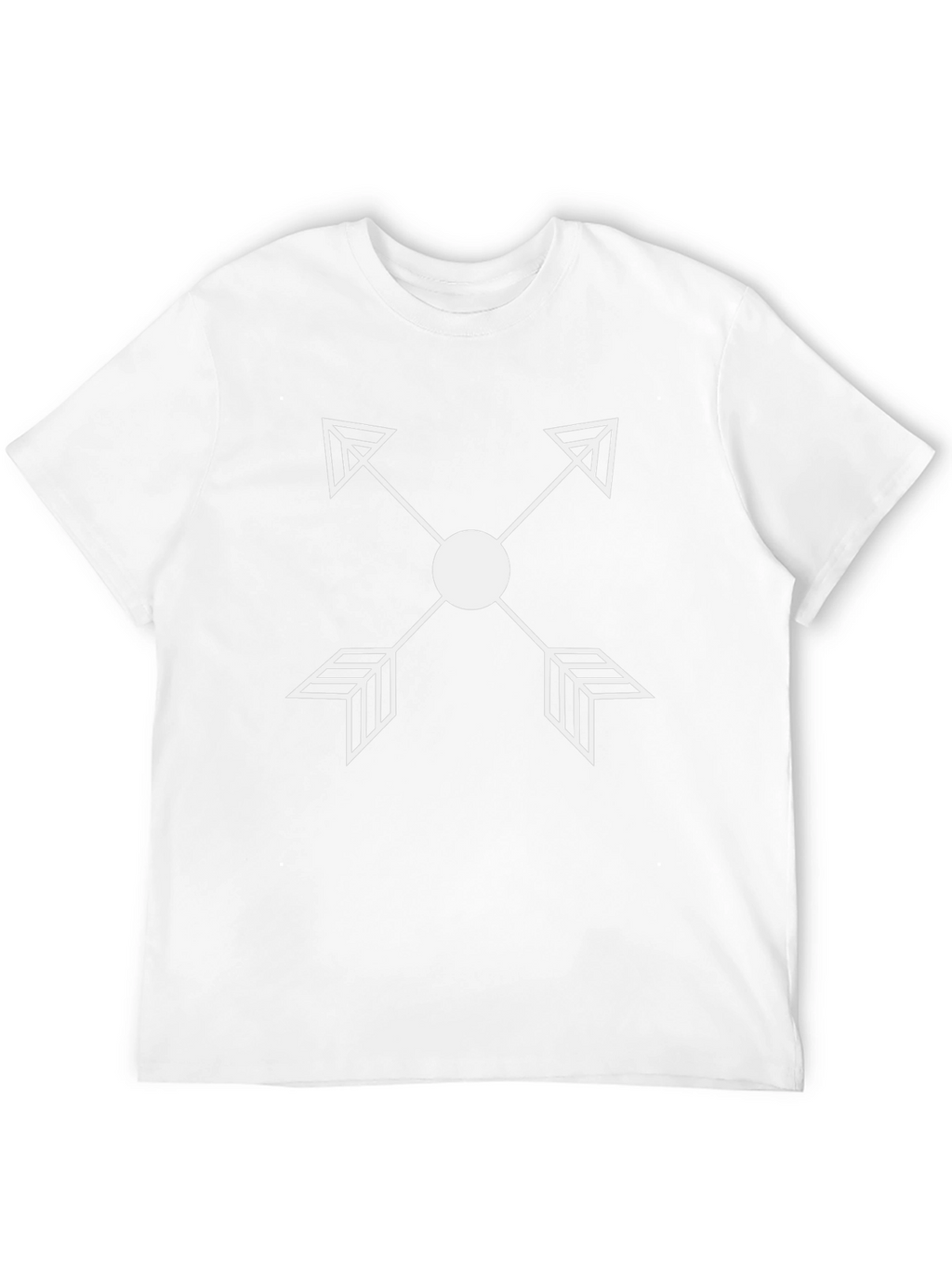 Arrow Cross Graphic Tee - Minimalist Design
