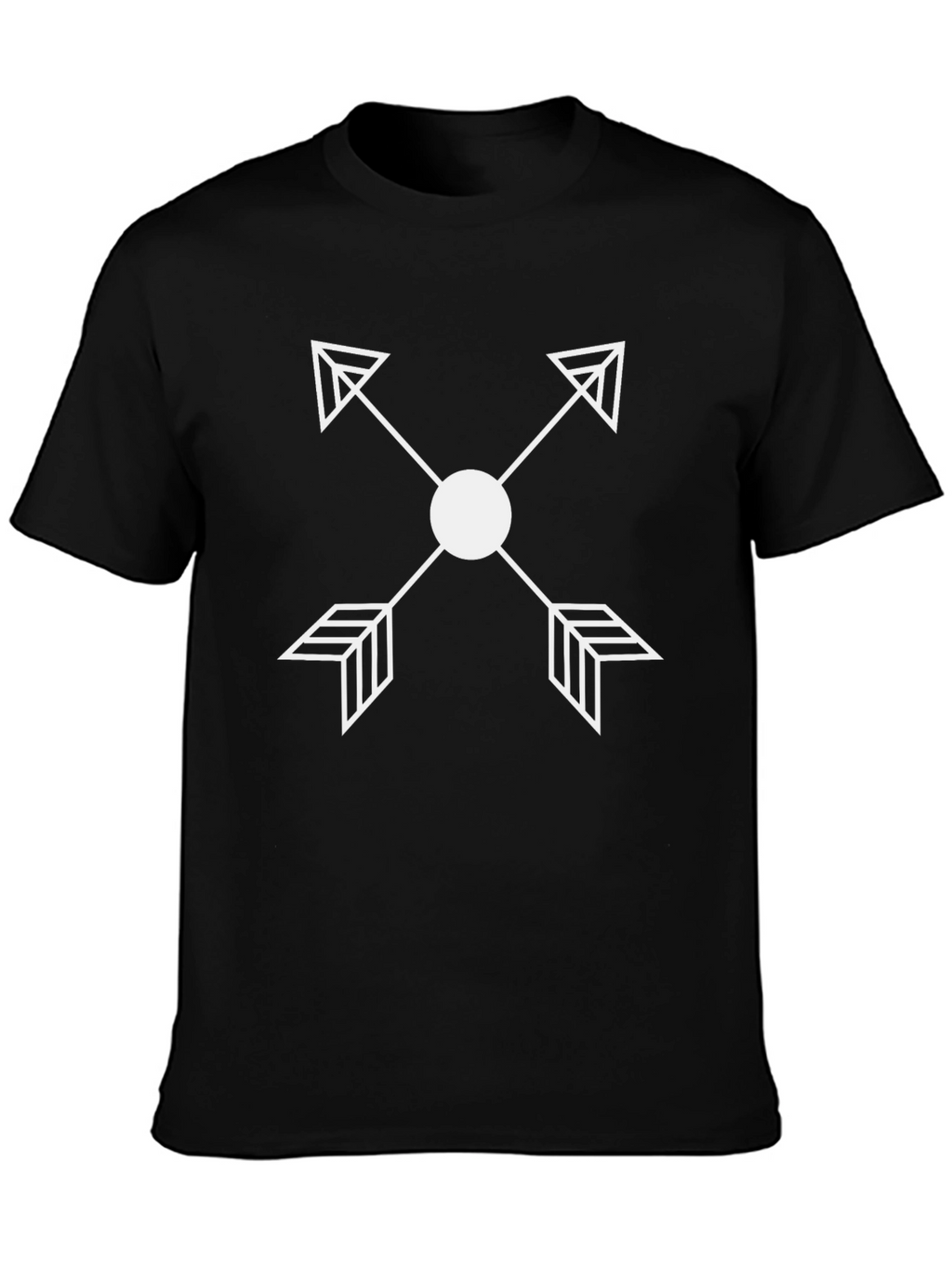 Arrow Cross Graphic Tee - Minimalist Design